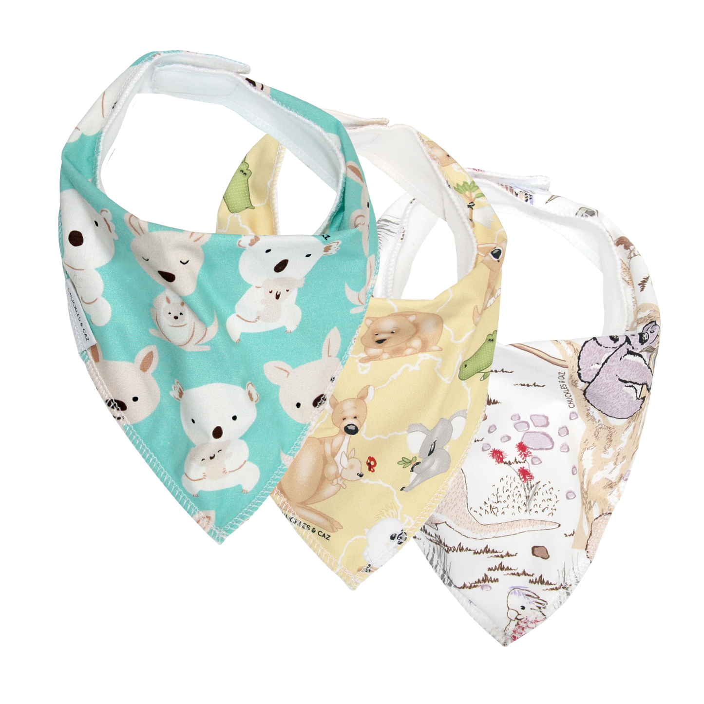 Aussie Dribble Bib 3pk - Gift Set 1 - Chuckles & Caz