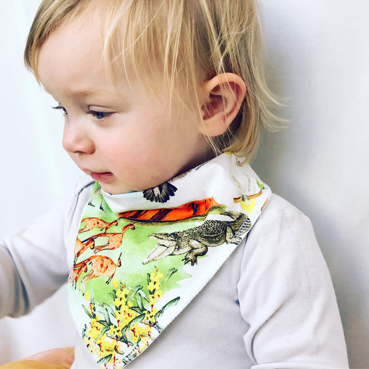 Australian Watercolour Dribble Bib - Chuckles & Caz