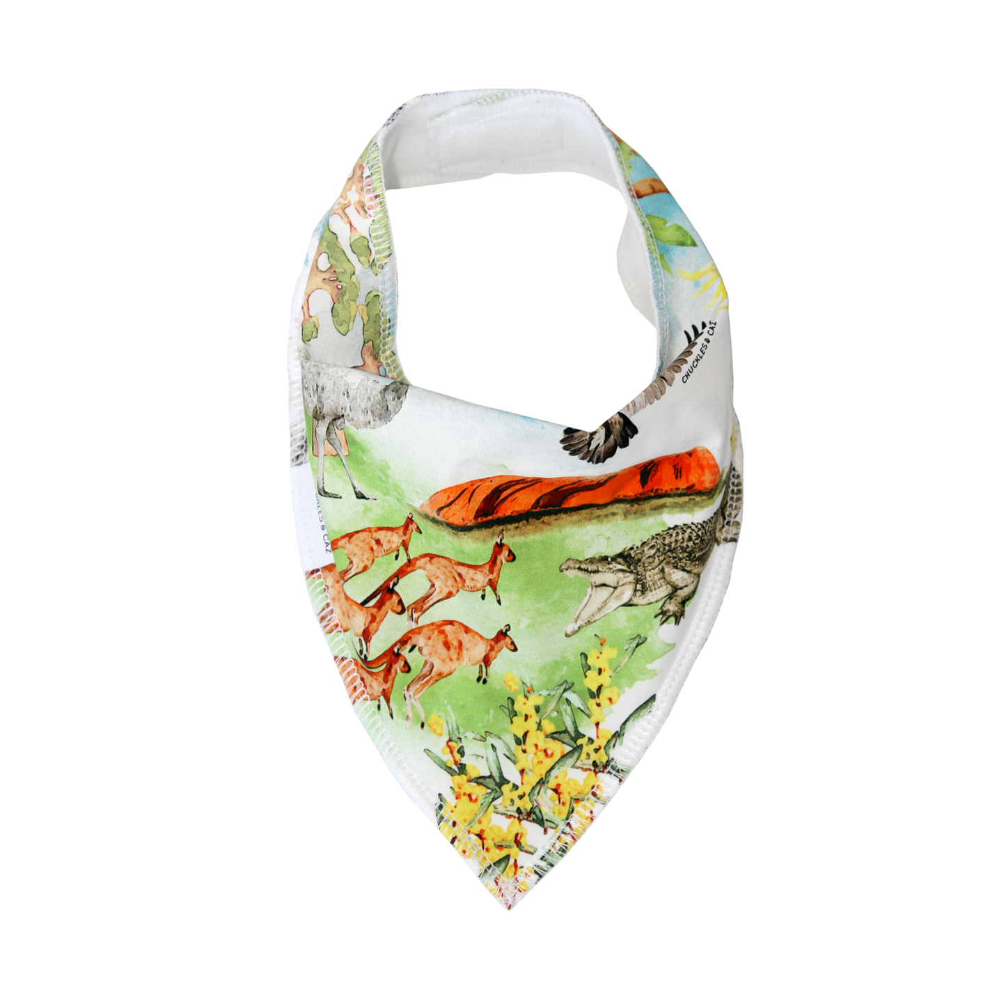 Australian Watercolour Dribble Bib - Chuckles & Caz