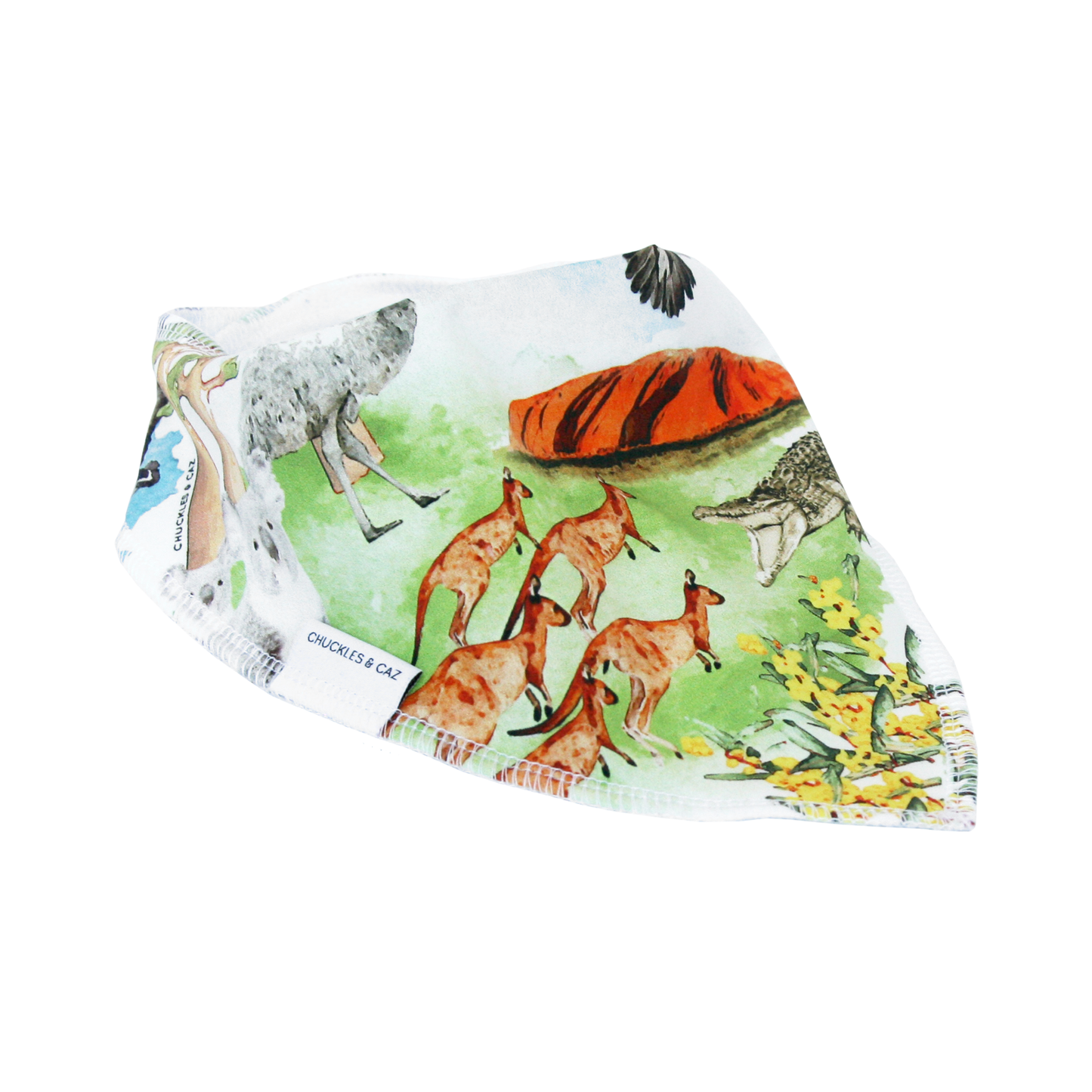 Australian Watercolour Dribble Bib - Chuckles & Caz