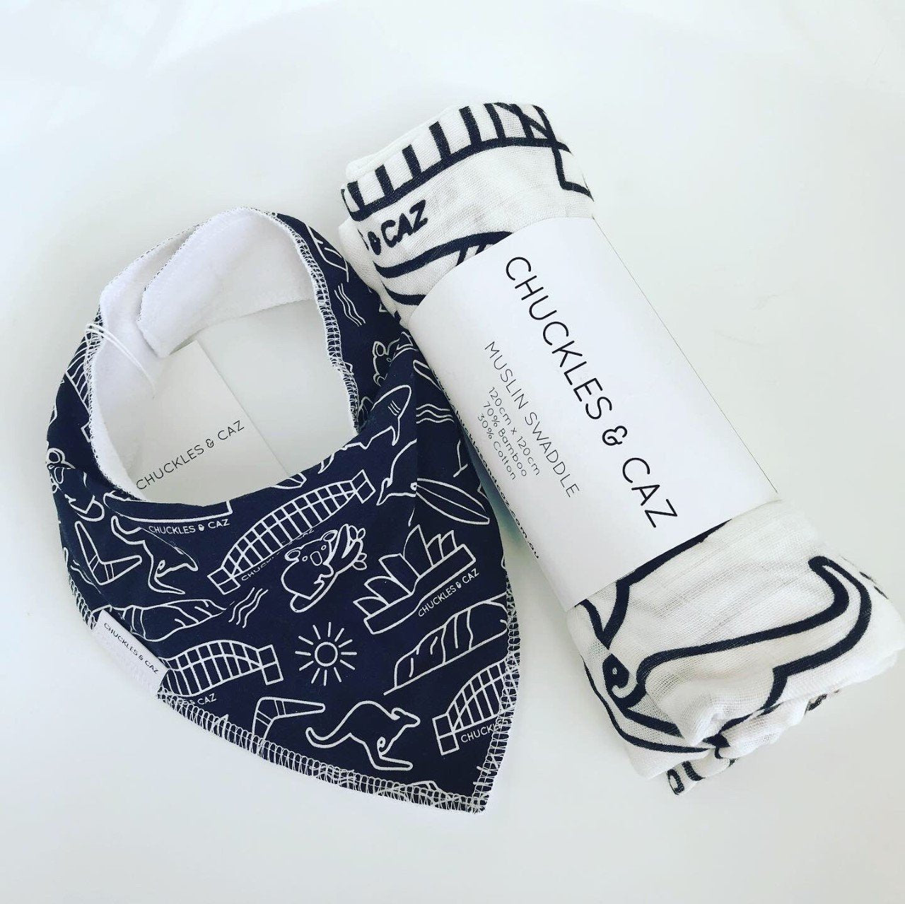 Australian Icon Dribble Bib - Chuckles & Caz