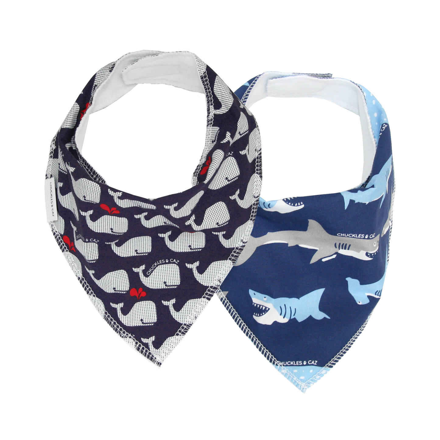 Boys Dribble Bib 2pk - Gift Set 1 - Chuckles & Caz