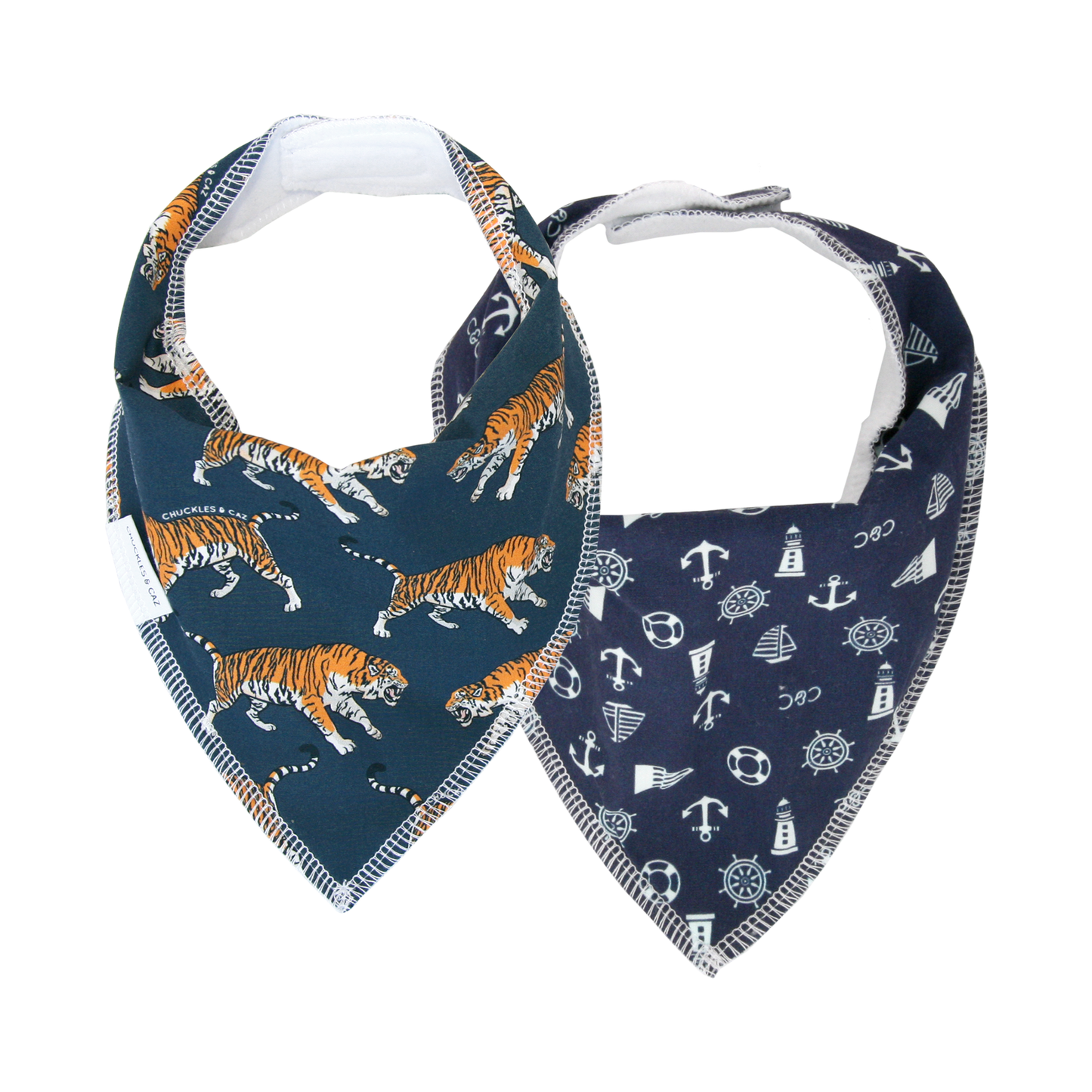 Boys Dribble Bib 2pk - Gift Set 2 - Chuckles & Caz