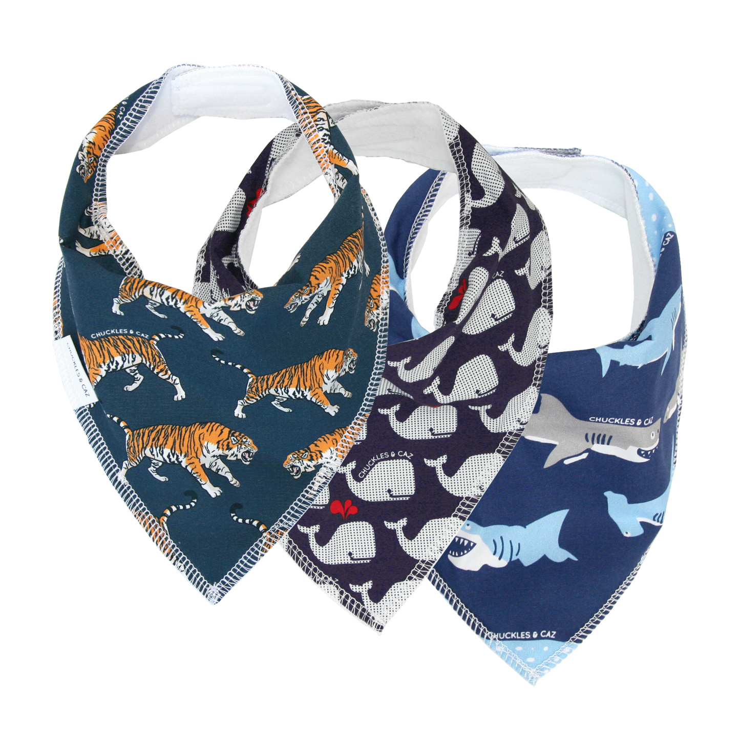 Boys Dribble Bib 3pk - Gift Set 1 - Chuckles & Caz