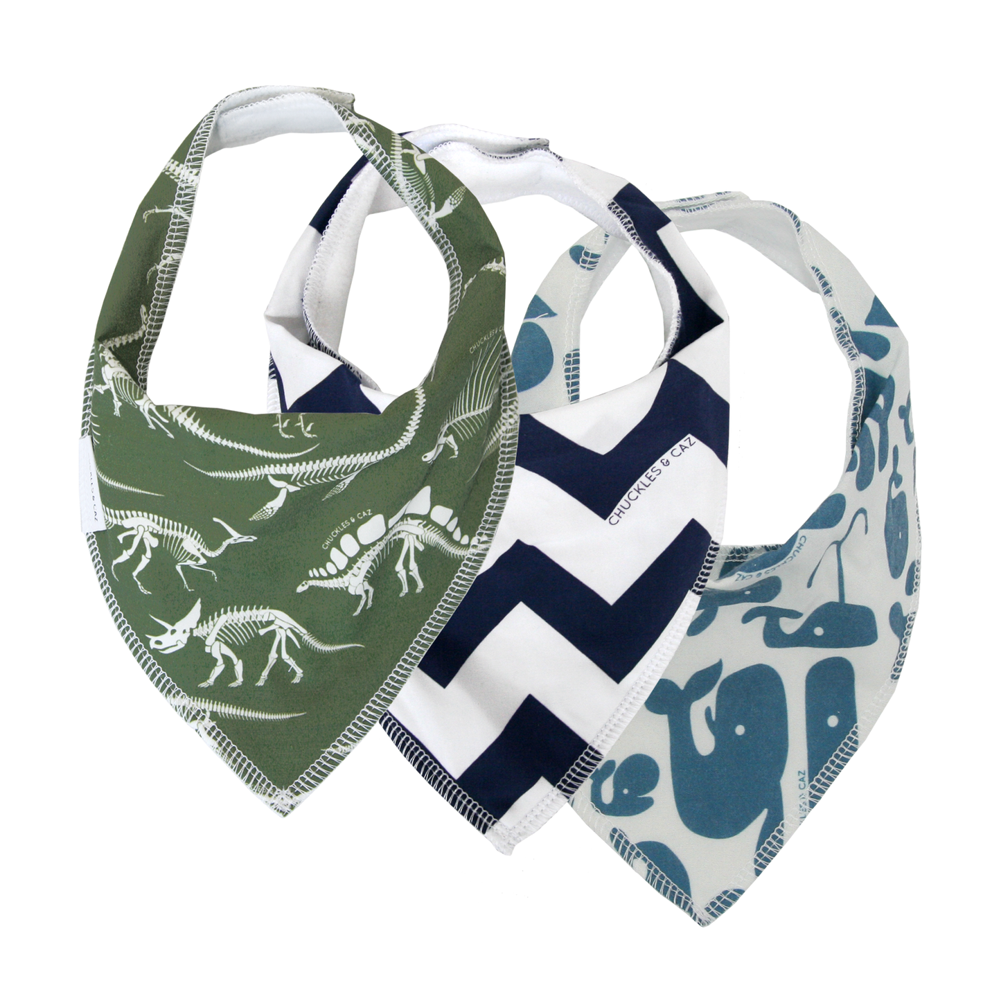 Boys Dribble Bib 3pk - Gift Set 2 - Chuckles & Caz