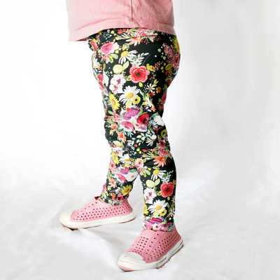 Watercolour Flower Dribble Bib & Leggings - Gift Set - Chuckles & Caz