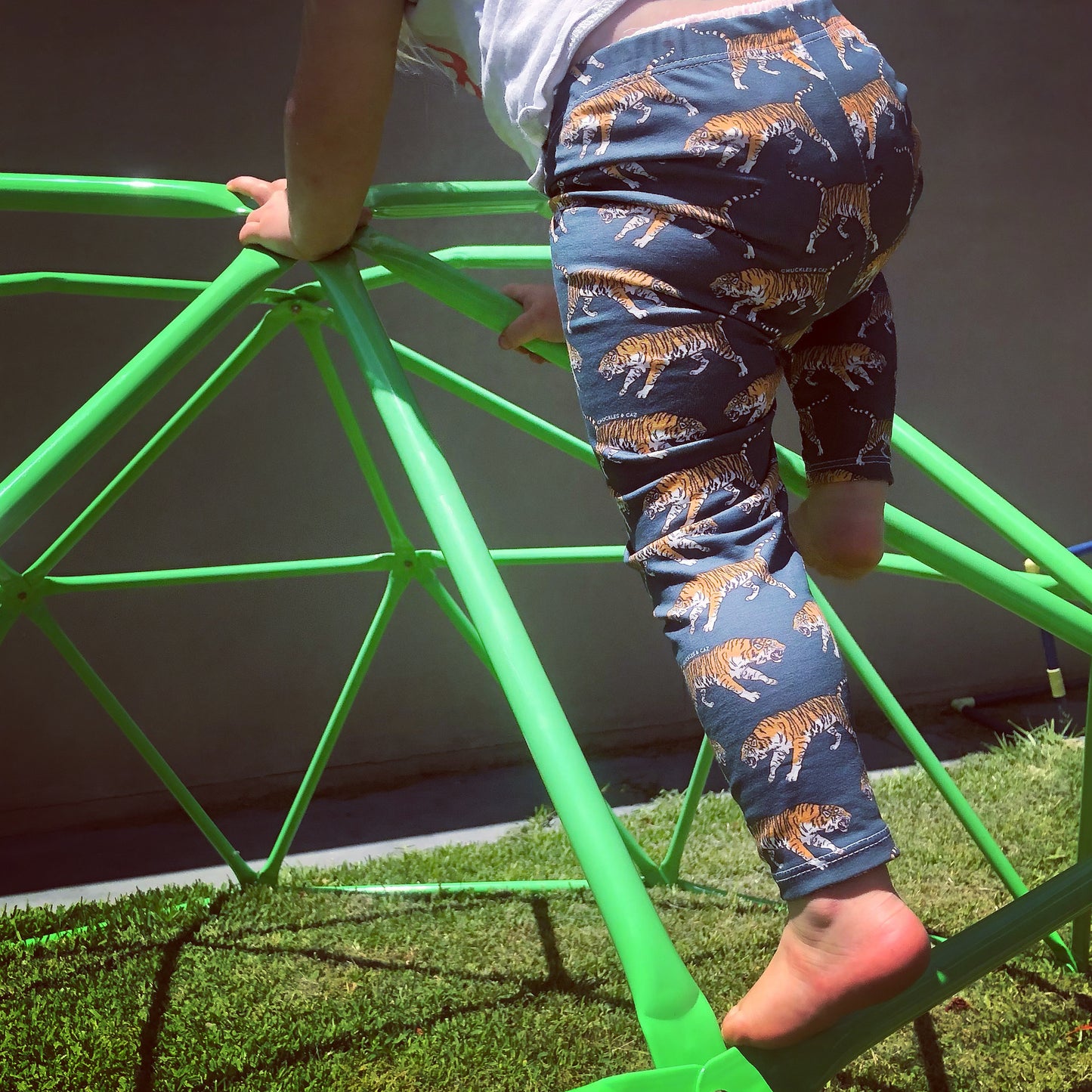 Navy Tiger Leggings - Chuckles & Caz