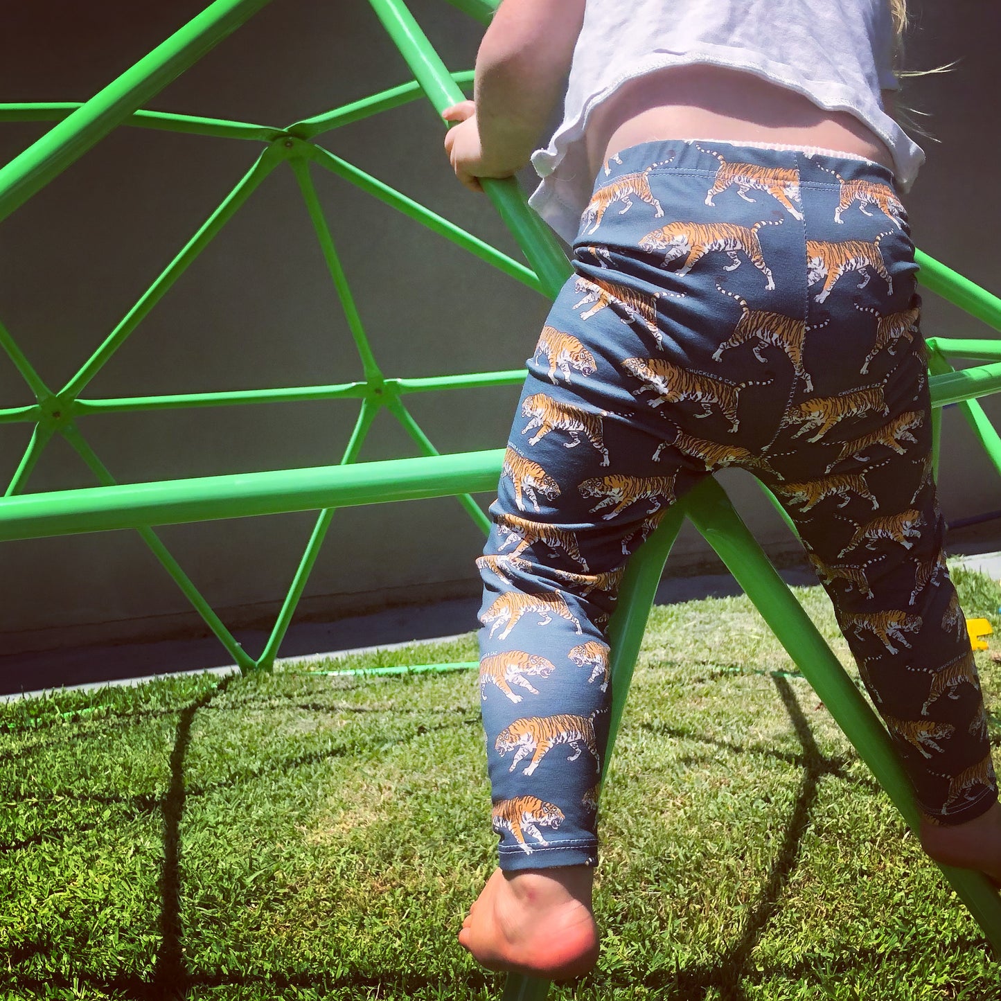 Navy Tiger Leggings - Chuckles & Caz