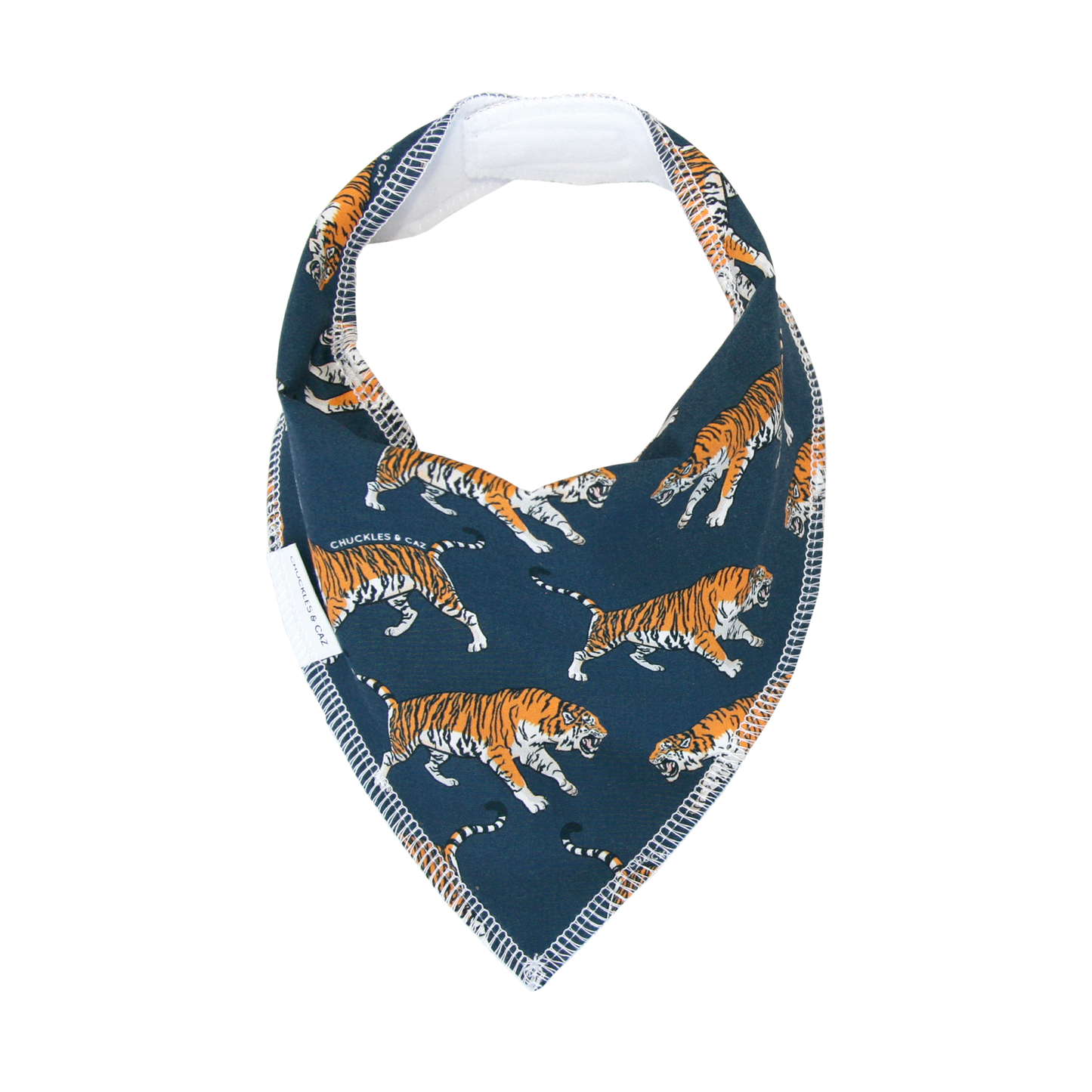 Navy Tiger Dribble Bib & Leggings - Gift Set - Chuckles & Caz