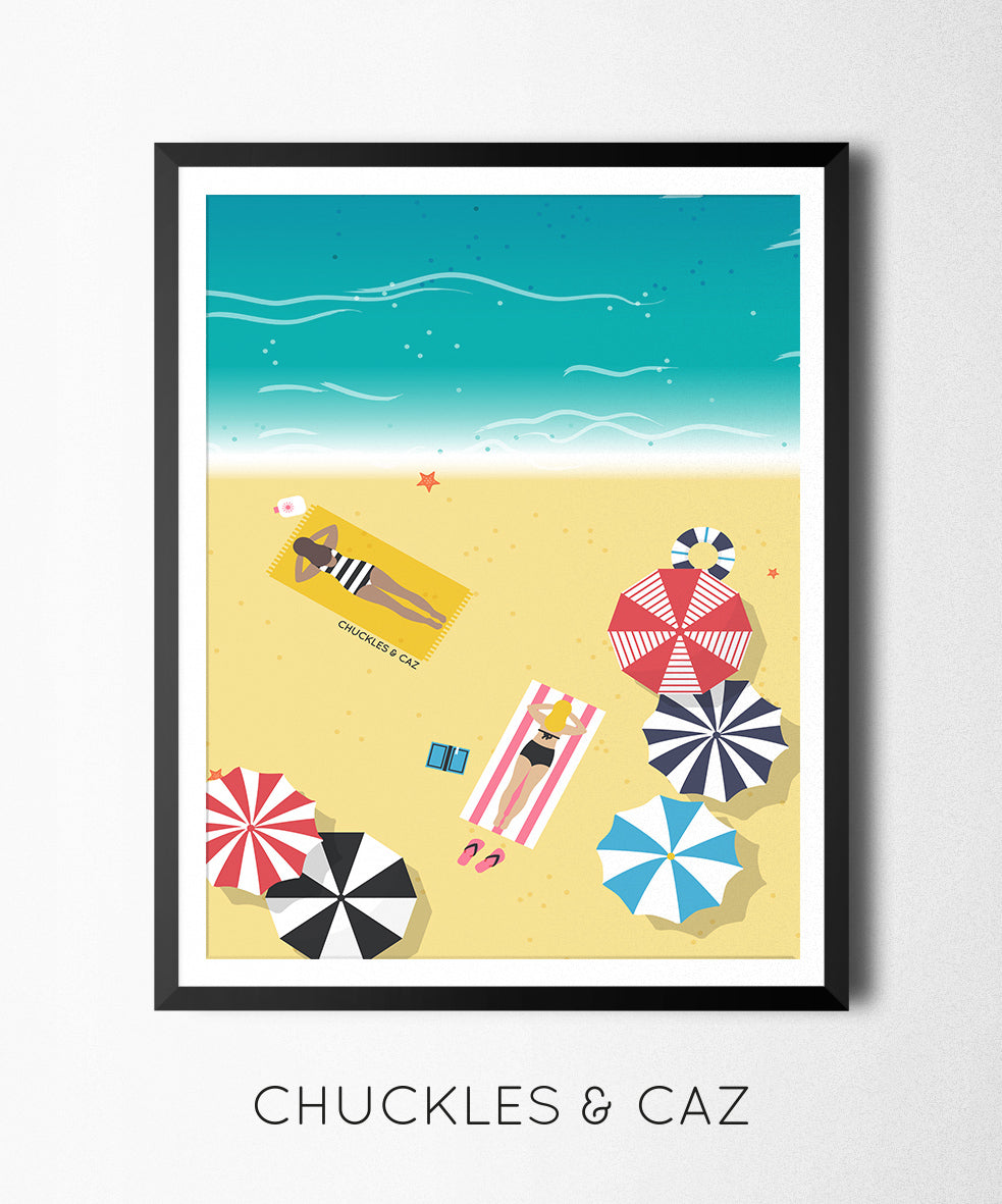 Beach Life Digital Artwork - Chuckles & Caz