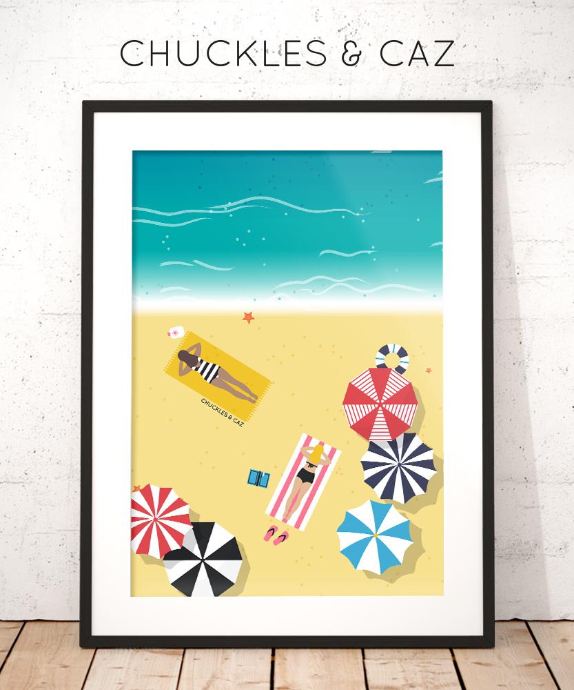 Beach Life Digital Artwork - Chuckles & Caz