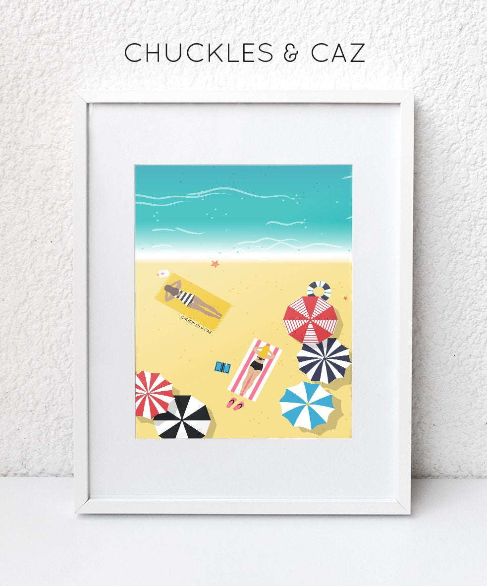 Beach Life Digital Artwork - Chuckles & Caz