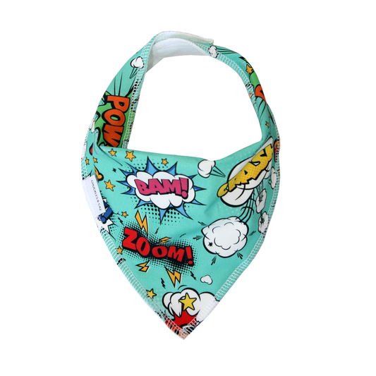 Comic Book Dribble Bib - Chuckles & Caz