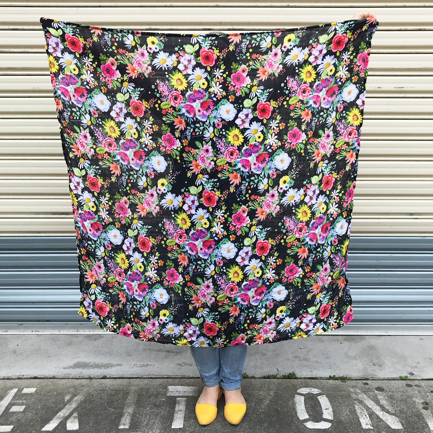 Watercolour Flower Muslin Swaddle - Chuckles & Caz