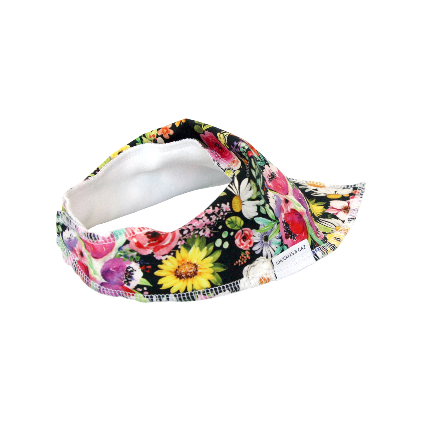 Dark Watercolour Flower Dribble Bib - Chuckles & Caz