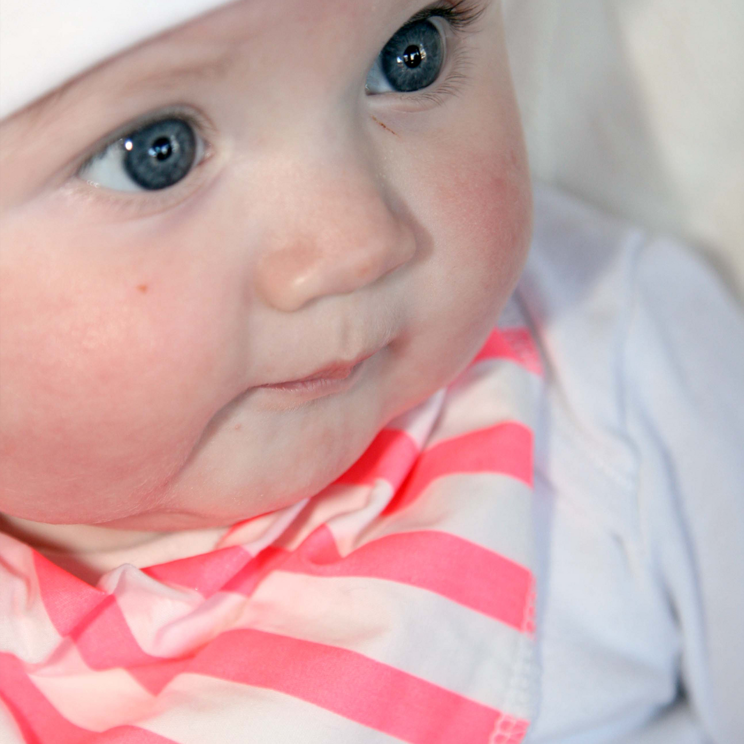 Fluro Coral Stripe Dribble Bib - Chuckles & Caz