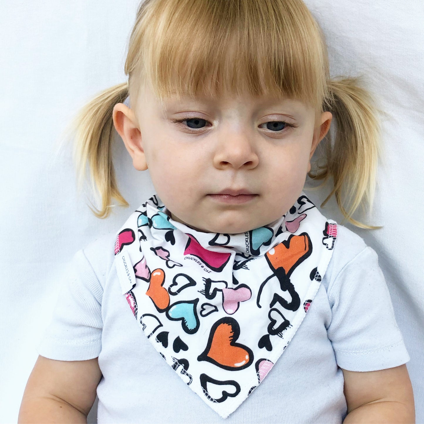 Graffiti Heart Dribble Bib - Chuckles & Caz