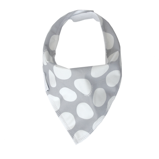 Grey Spot Dribble Bib - Chuckles & Caz