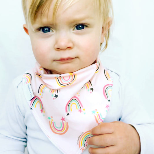 Handdrawn Rainbow Dribble Bib - Chuckles & Caz