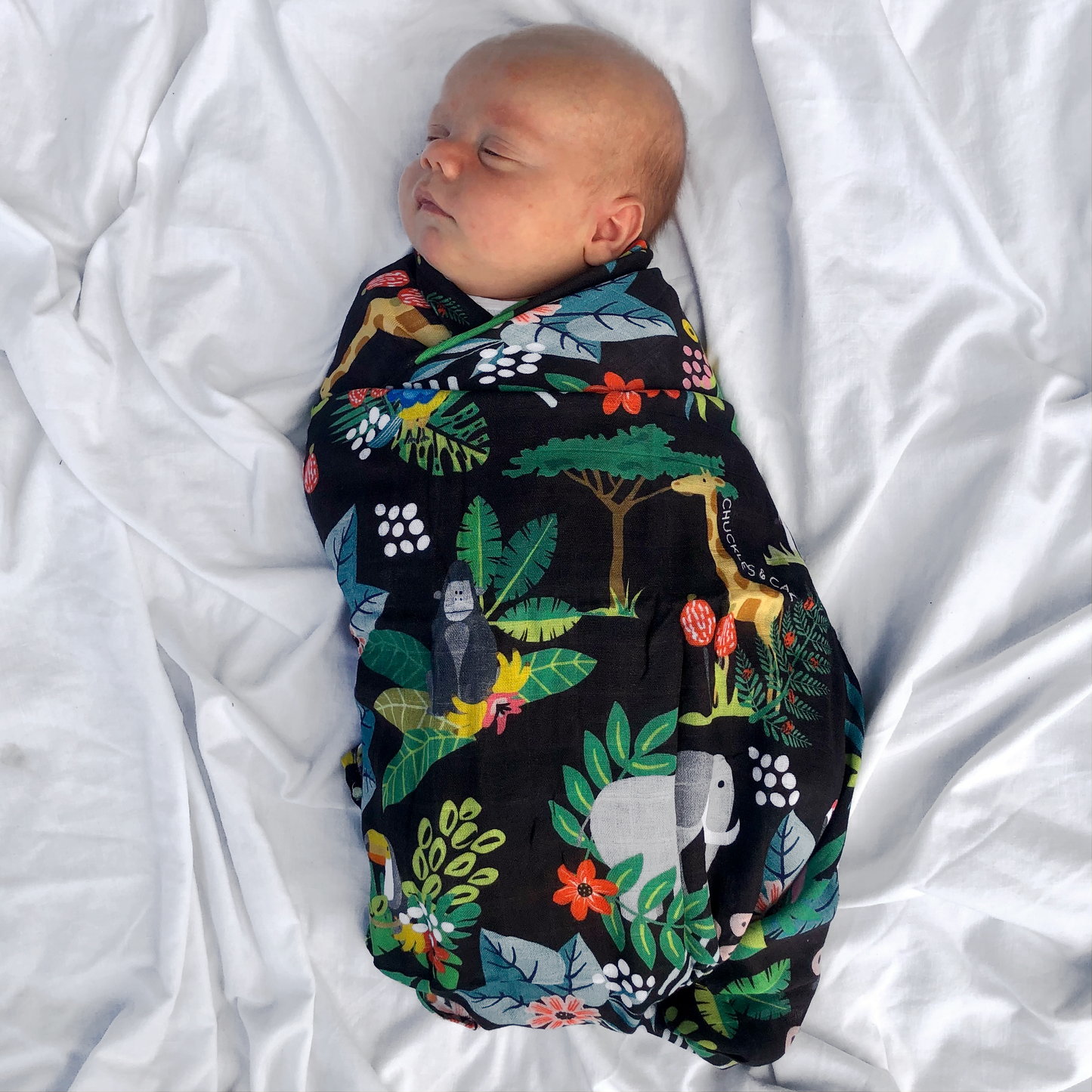Jungle Muslin Swaddle - Chuckles & Caz