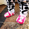 Pink Koala & Kangaroo Baby Booties & matching Dribble Bib - Gift Set - Chuckles & Caz