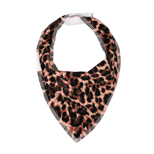 Leopard Dribble Bib - Chuckles & Caz