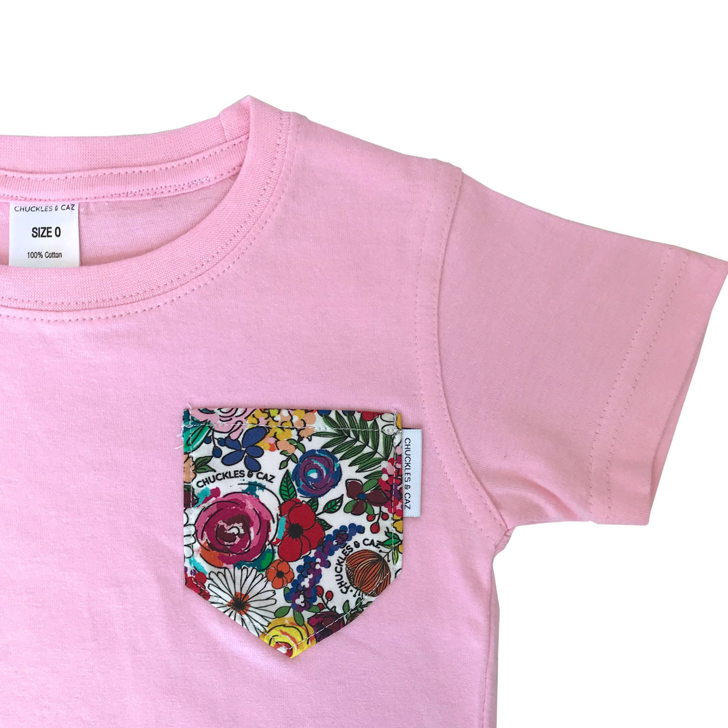 Super Floral Print Pocket Tee - Chuckles & Caz