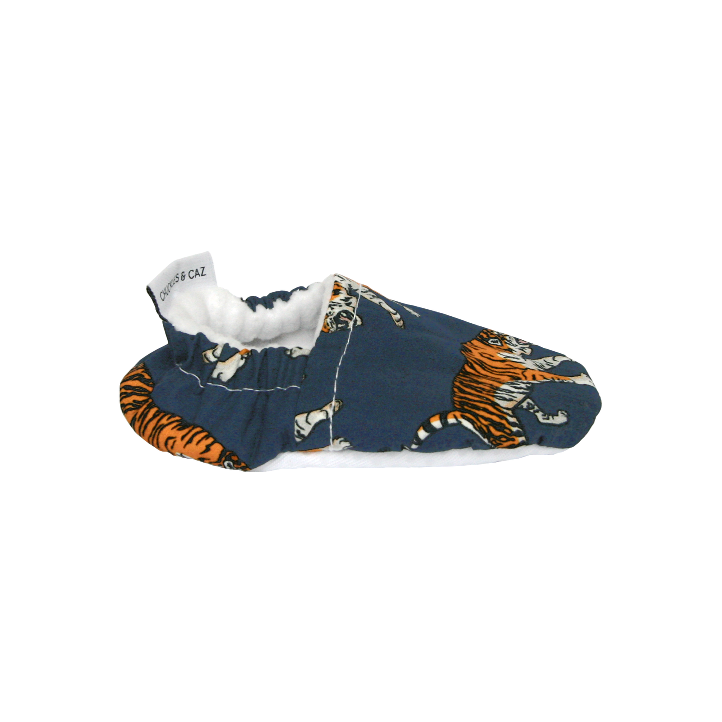Navy Tiger Baby Booties - Chuckles & Caz