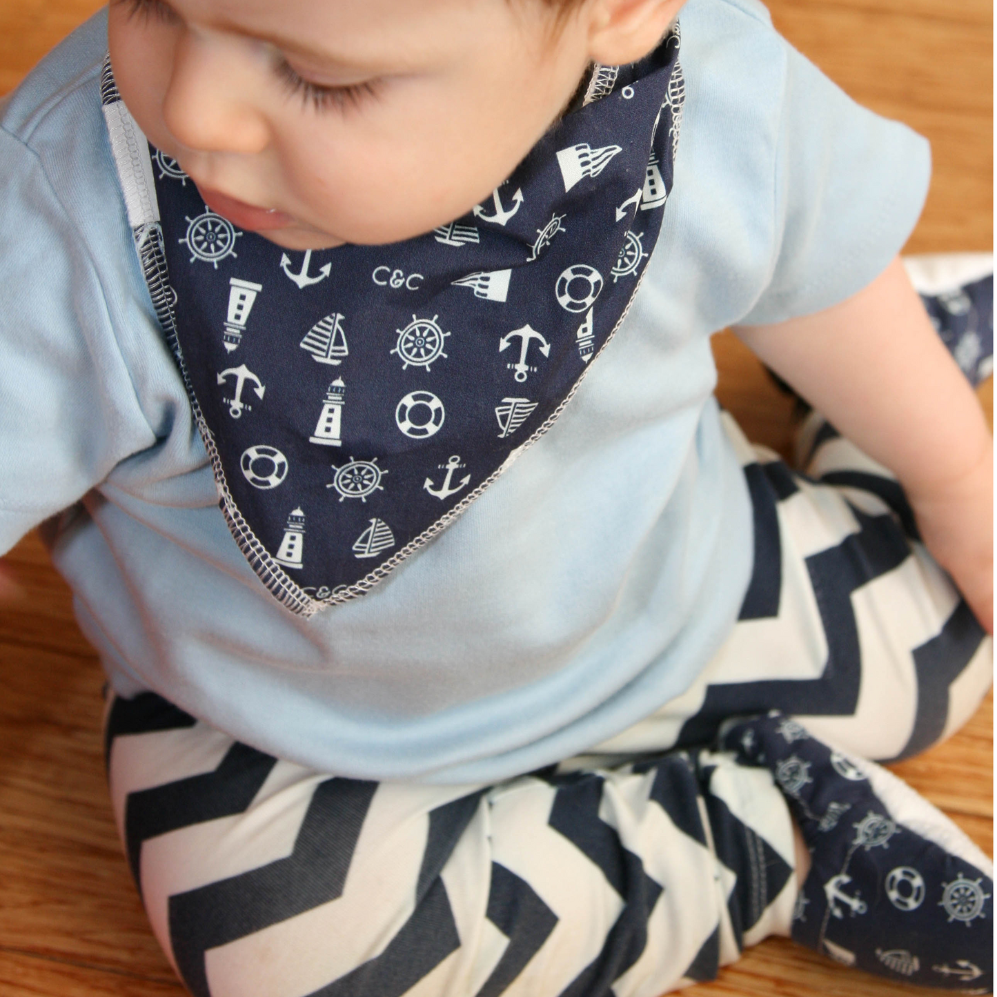 Boys Dribble Bib 2pk - Gift Set 2 - Chuckles & Caz
