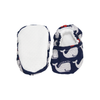Navy & White Whales Baby Booties & matching Dribble Bib - Gift Set - Chuckles & Caz