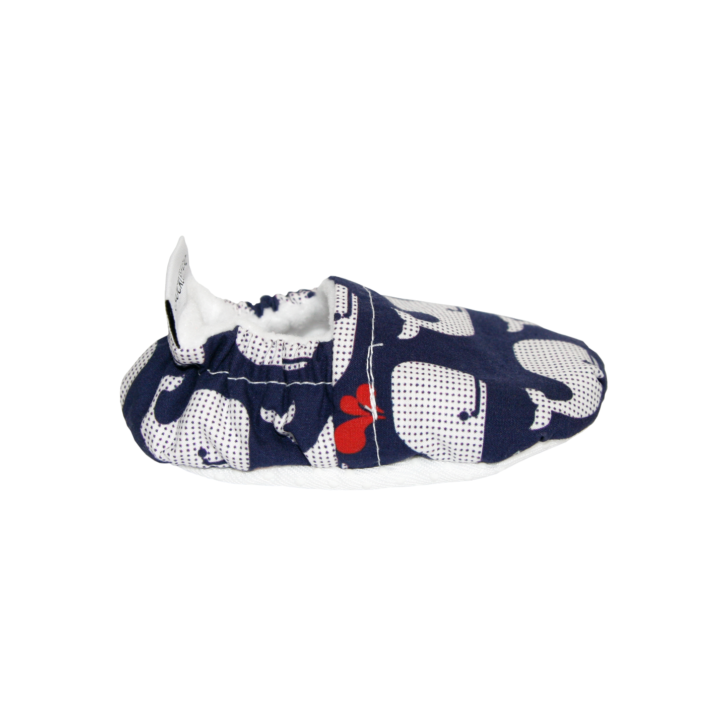 Navy Whales Baby Booties - Chuckles & Caz