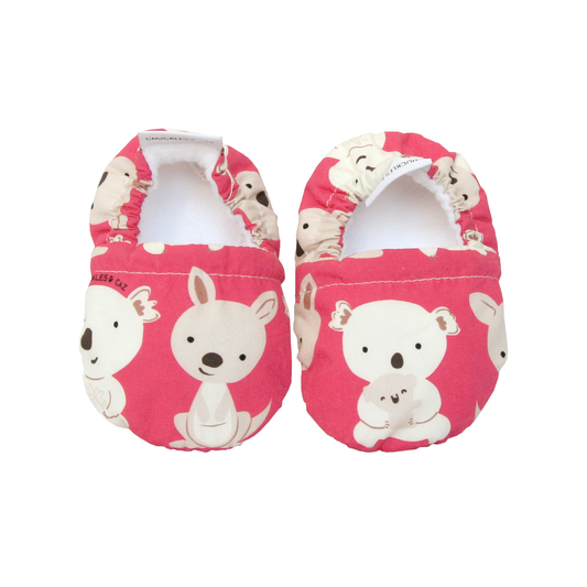 Pink Koala & Kangaroo Baby Booties - Chuckles & Caz