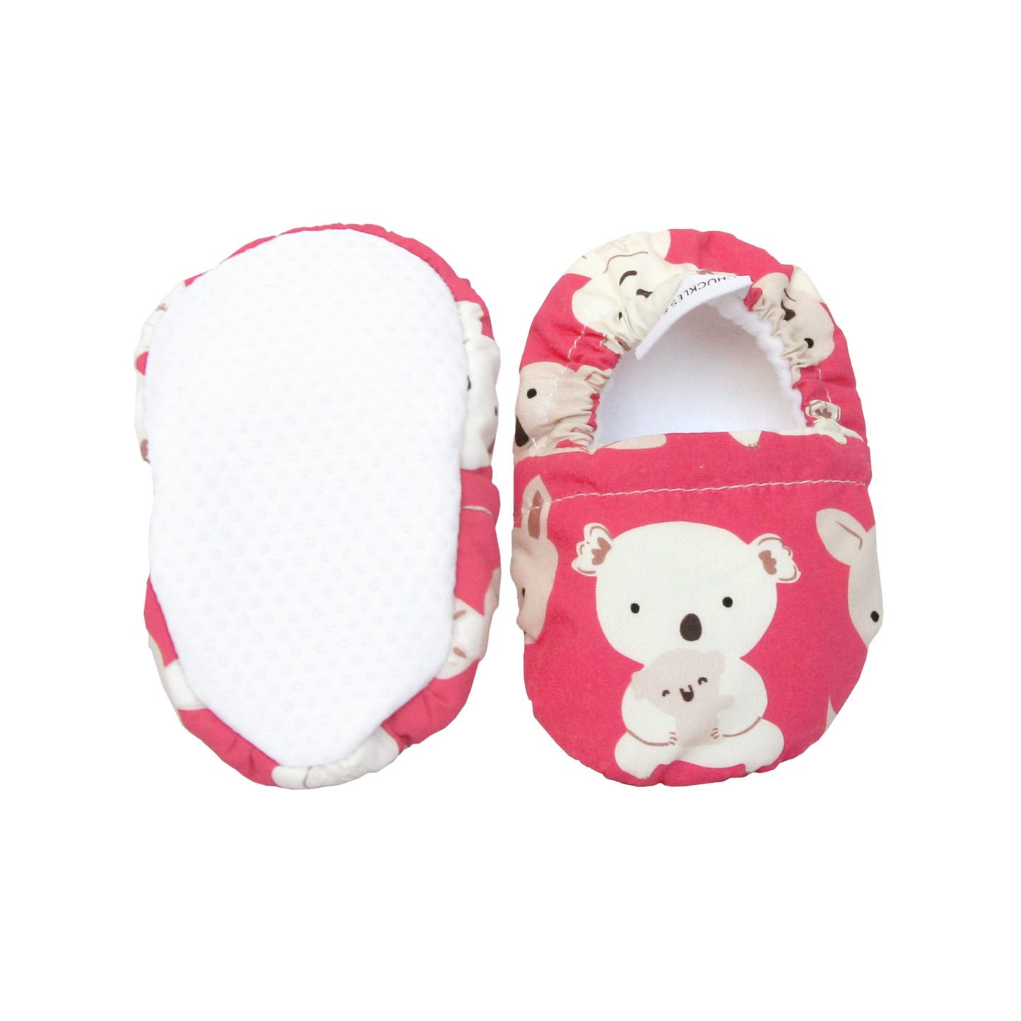Pink Koala & Kangaroo Baby Booties & matching Dribble Bib - Gift Set - Chuckles & Caz