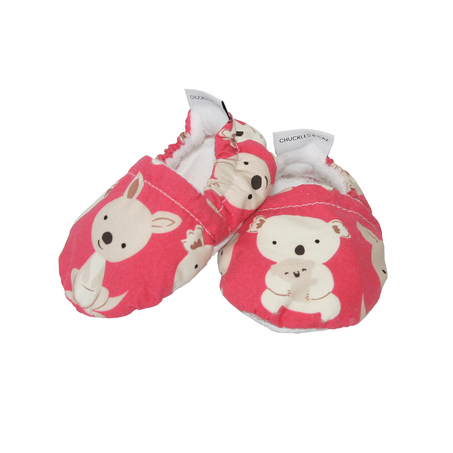 Pink Koala & Kangaroo Baby Booties - Chuckles & Caz