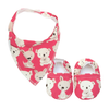 Pink Koala & Kangaroo Baby Booties & matching Dribble Bib - Gift Set - Chuckles & Caz
