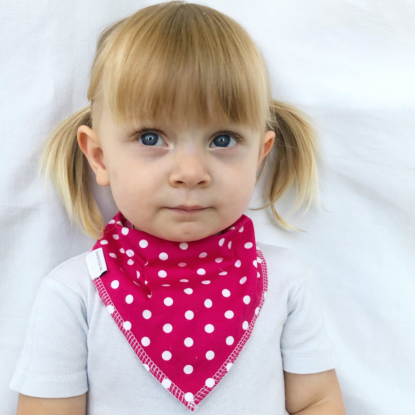 Pink Polk Dot Dribble Bib - Chuckles & Caz