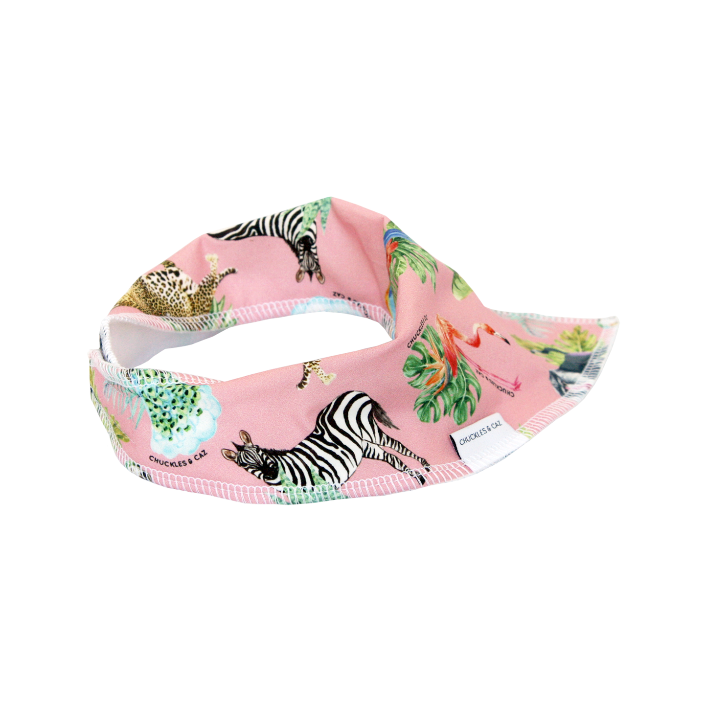 Pink Watercolour Jungle Dribble Bib
