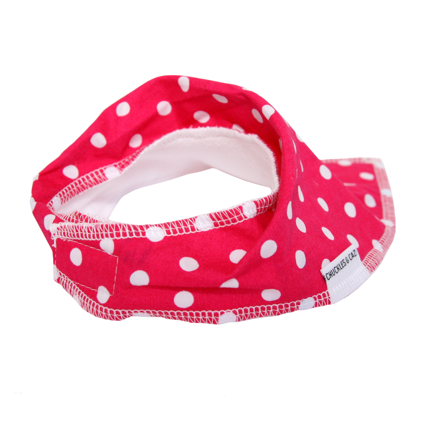 Pink Polk Dot Dribble Bib - Chuckles & Caz