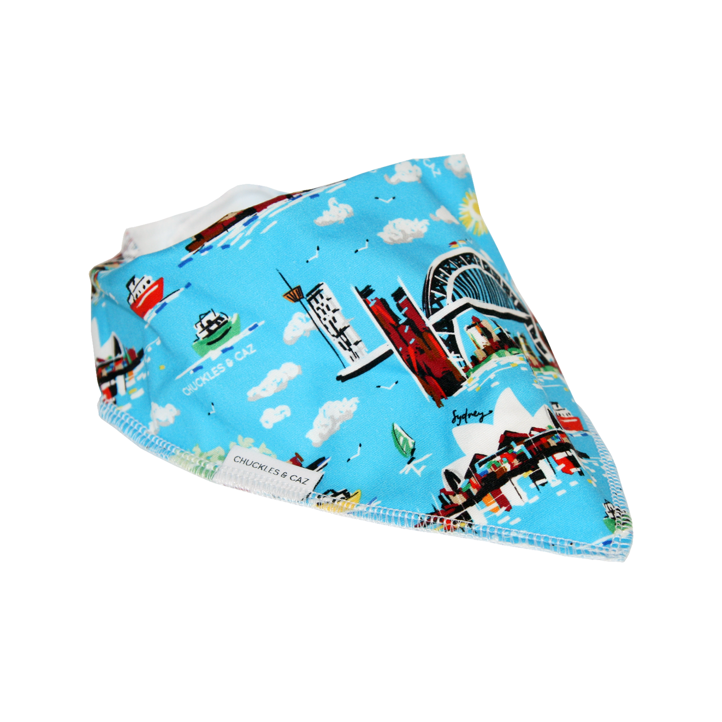Sydney Harbour Dribble Bib - Chuckles & Caz