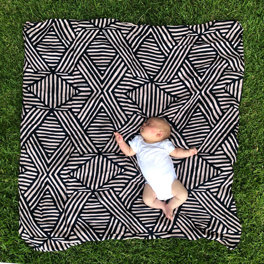 Tribal Geometric Muslin Swaddle - Chuckles & Caz