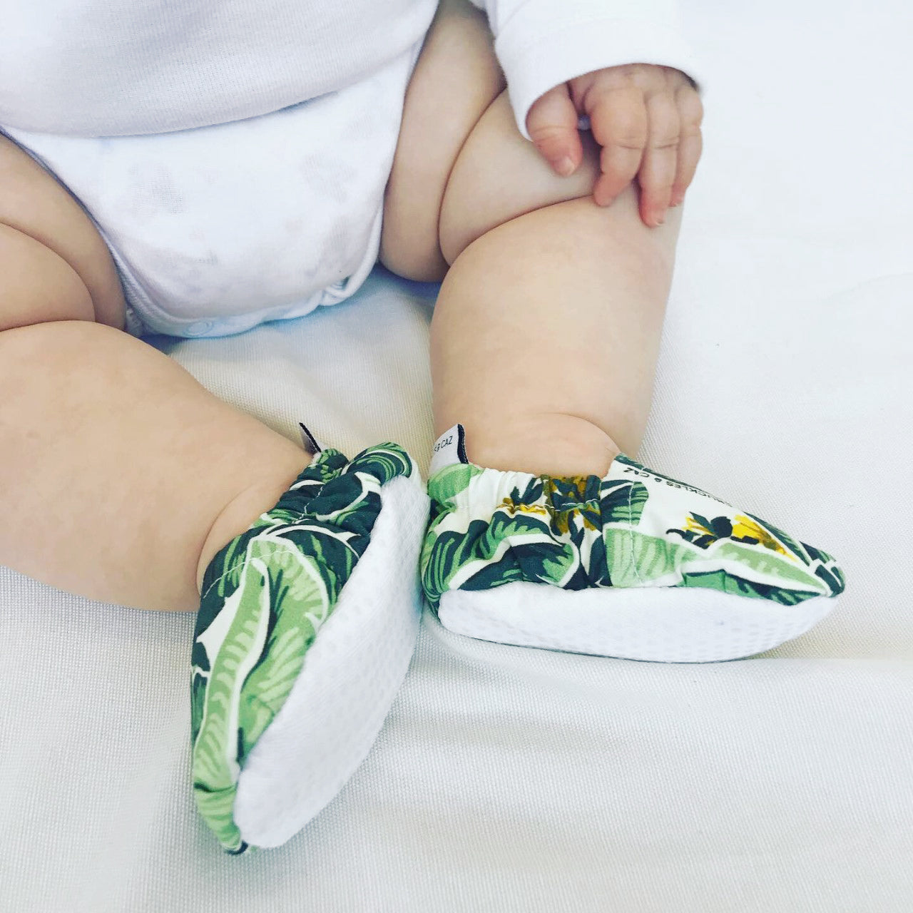 Tropical Palm Baby Booties - Chuckles & Caz