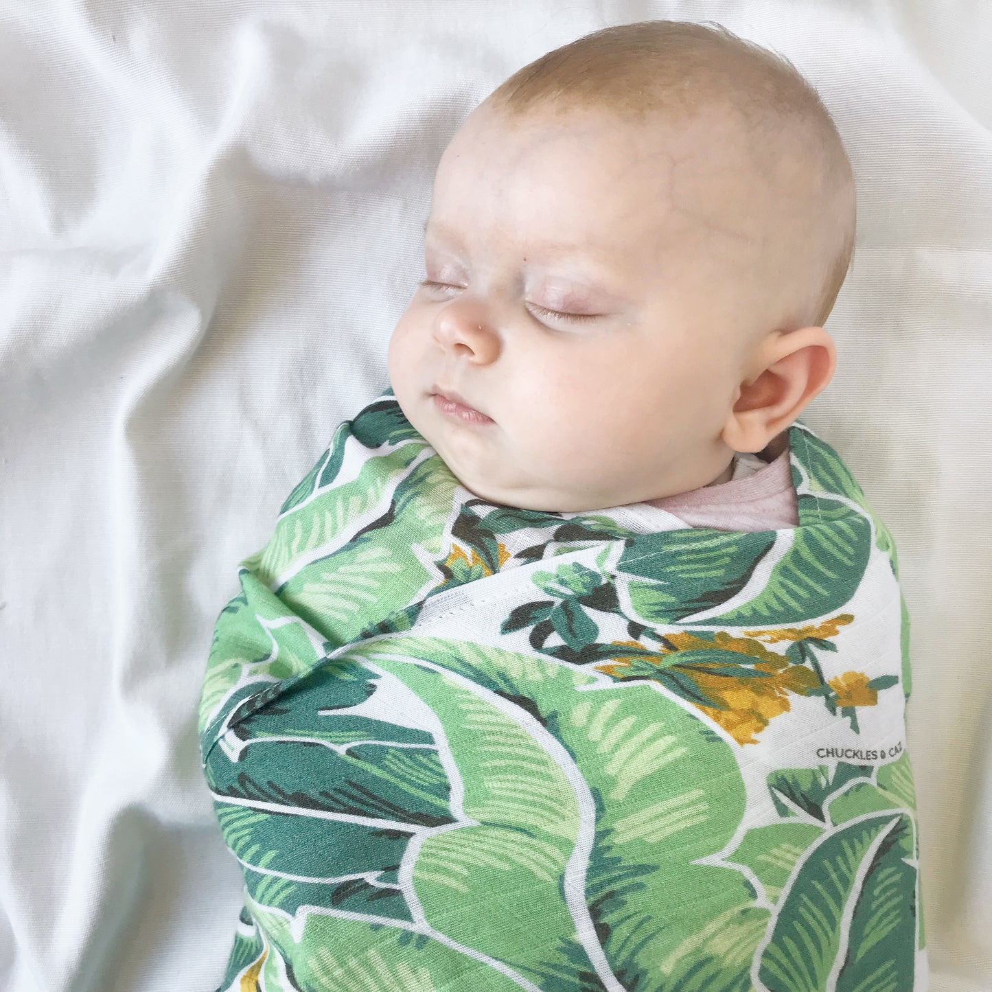 Tropical Palm Muslin Swaddle - Chuckles & Caz