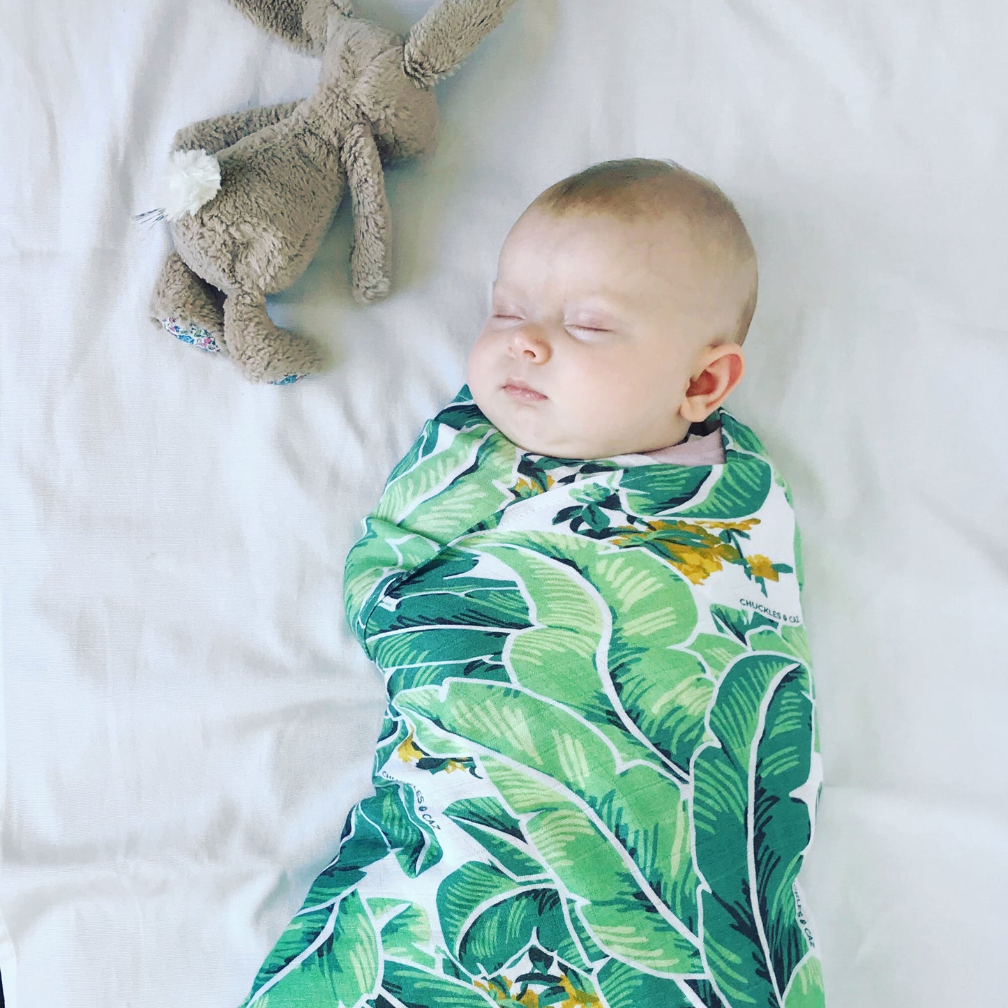 Tropical Palm Muslin Swaddle - Chuckles & Caz