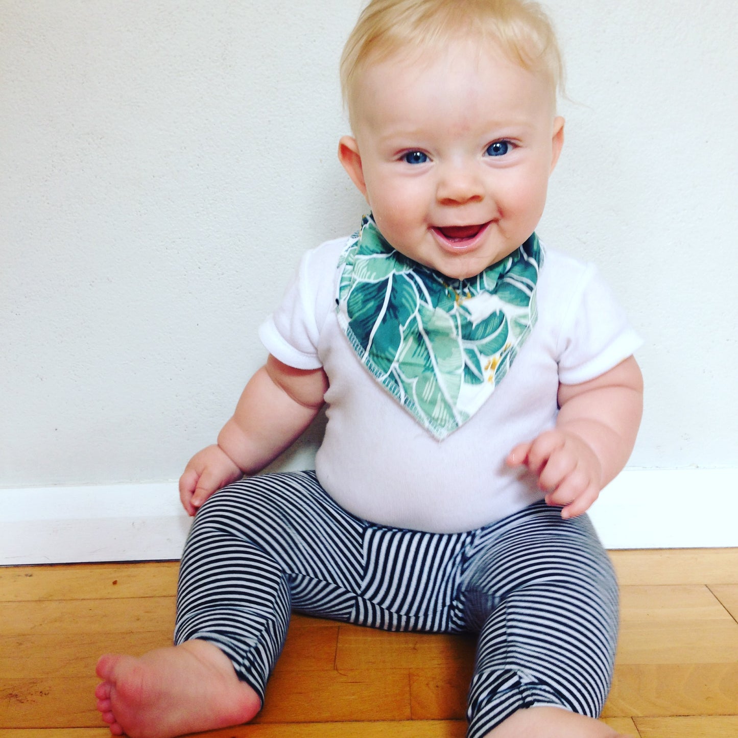 Tropical Palm Dribble Bib - Chuckles & Caz