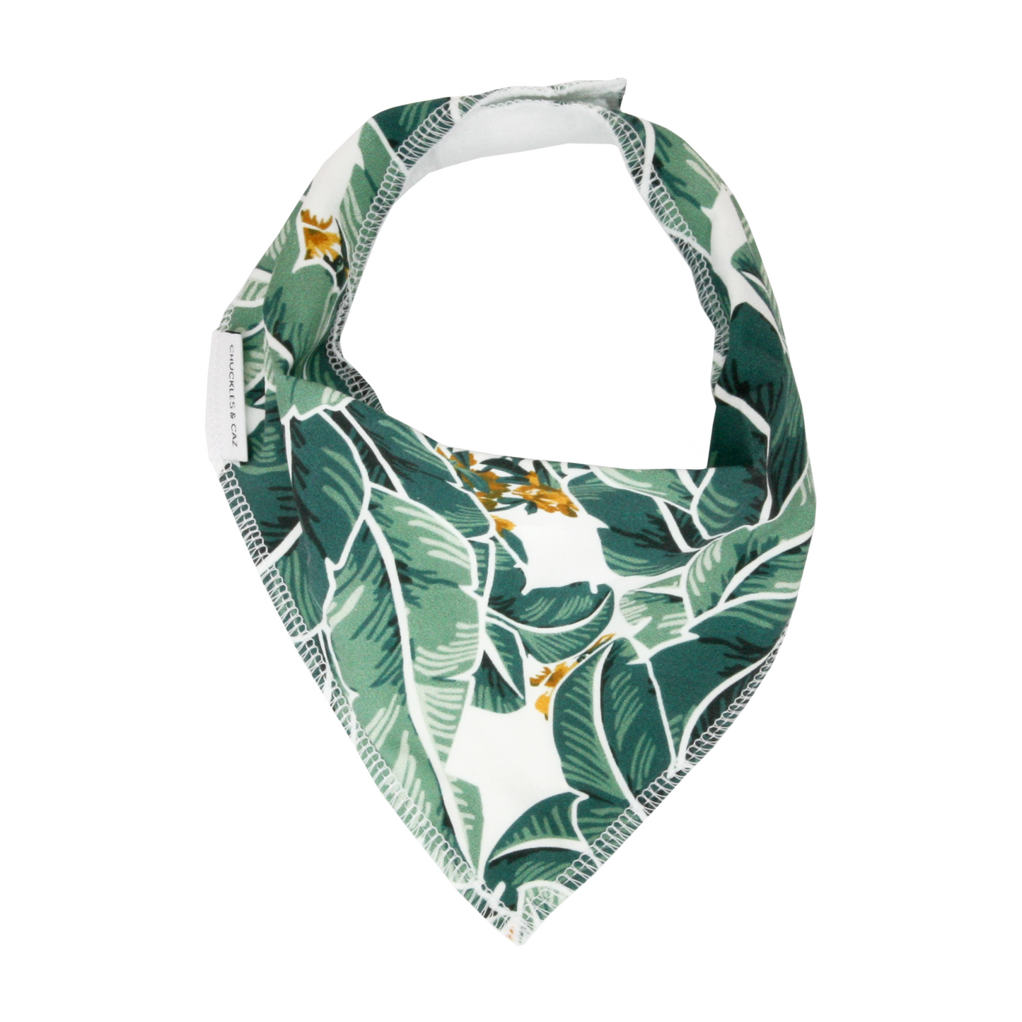 Tropical Palm Baby Booties & matching Dribble Bib - Gift Set - Chuckles & Caz