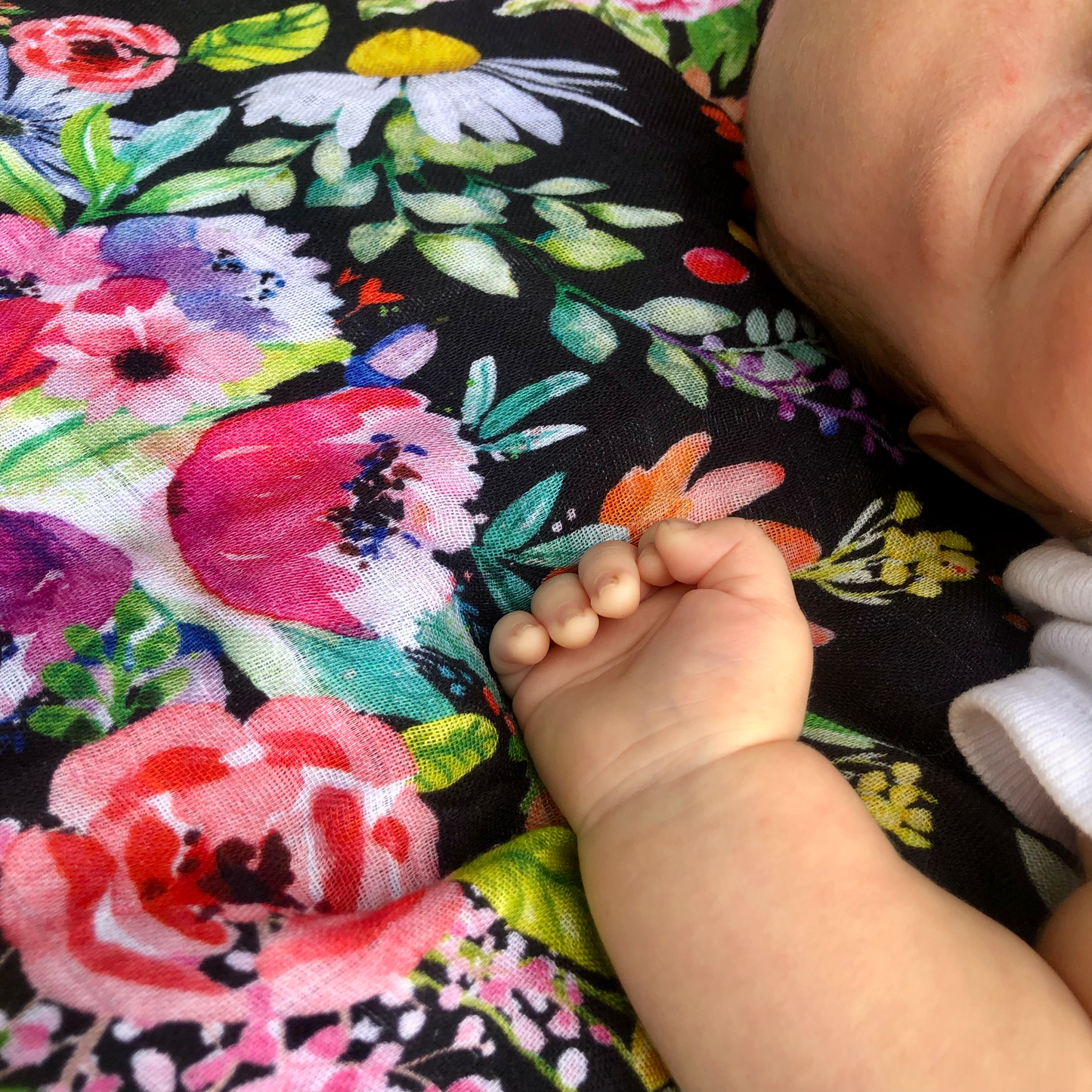 Watercolour Flower Muslin Swaddle - Chuckles & Caz