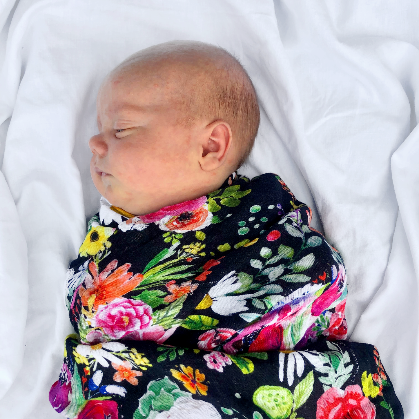 Watercolour Flower Muslin Swaddle - Chuckles & Caz