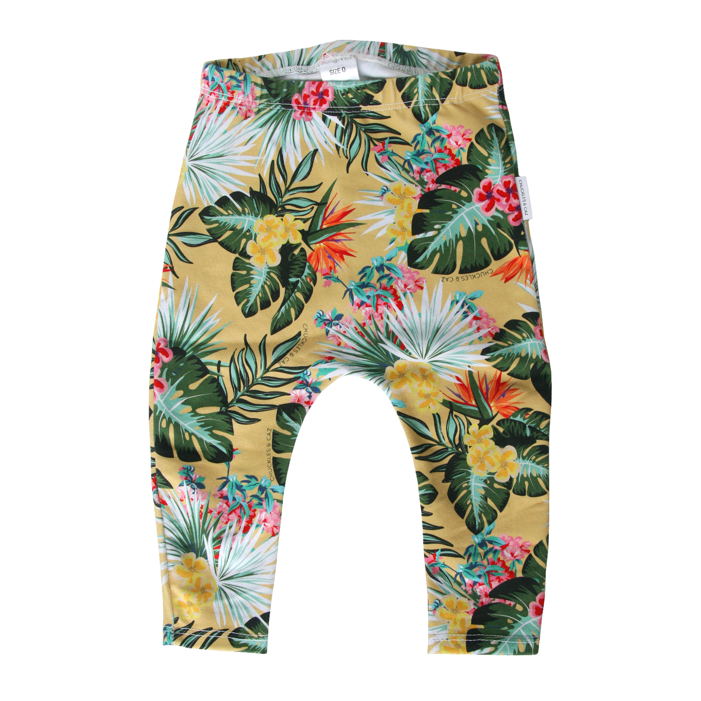 Yellow Hawaiian Leggings - Chuckles & Caz