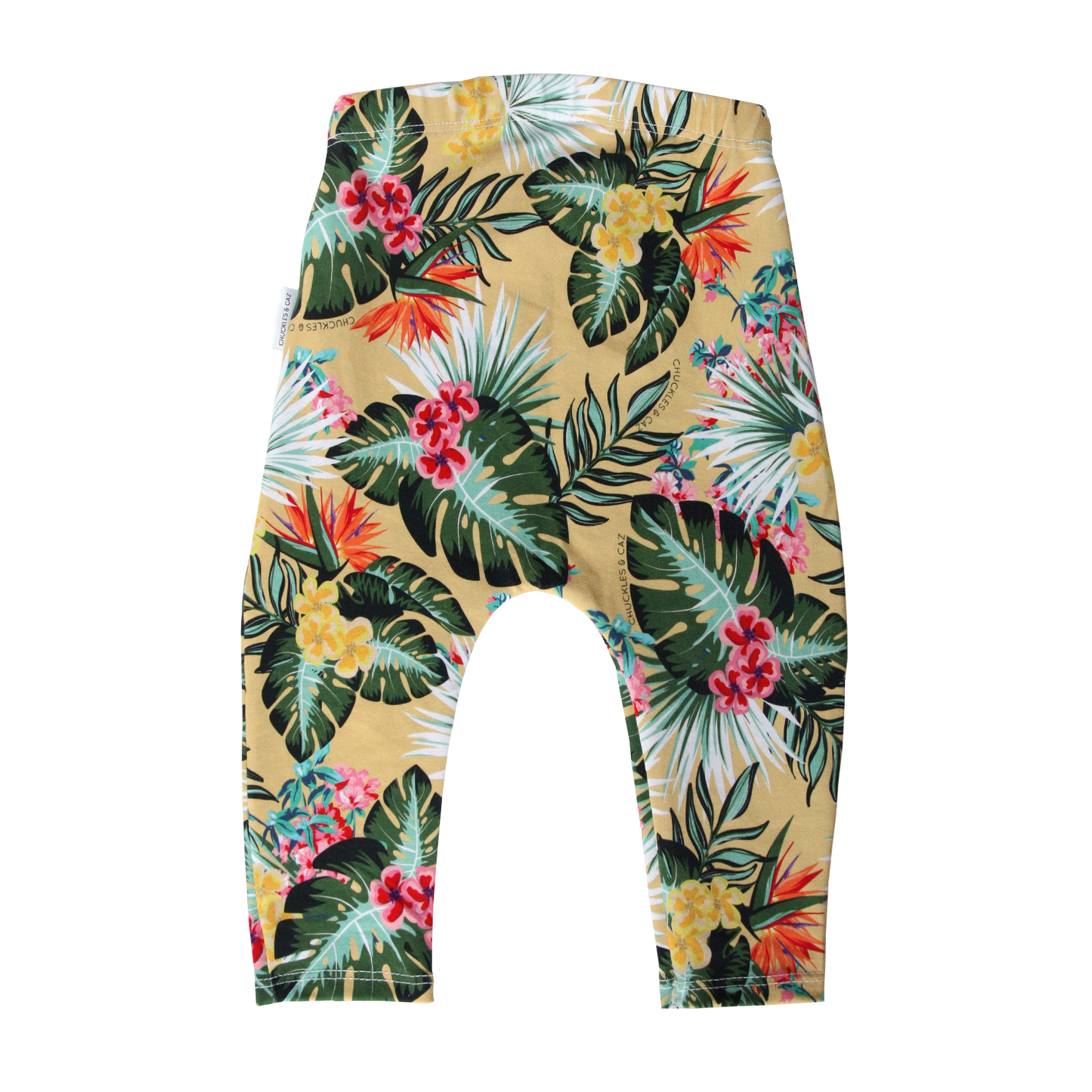 Yellow Hawaiian Leggings - Chuckles & Caz
