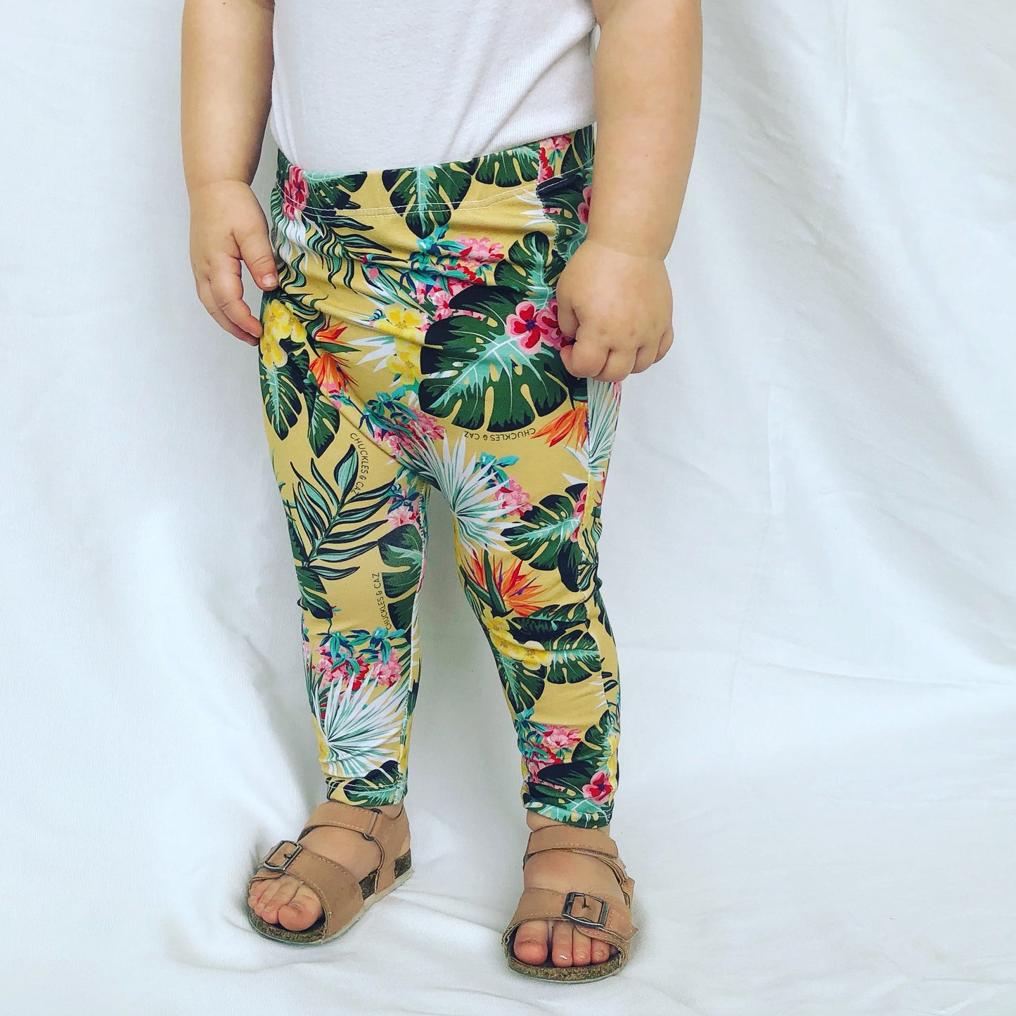 Yellow Hawaiian Leggings - Chuckles & Caz